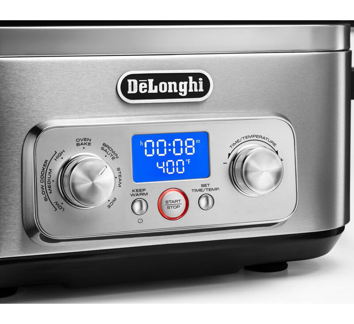 De'Longhi Livenza MultiCooker, Stainless Steel 6 qt Crock Pot Slow